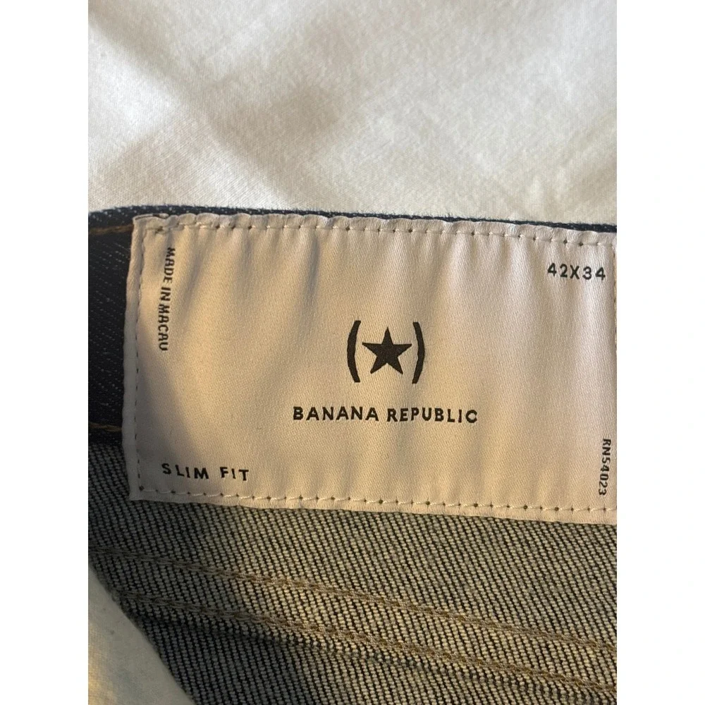 Banana Republic Slim Fit Jeans Mens 42x34 Dark Wash Denim Pants